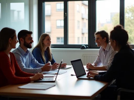 SwiftParcel team collaborating in London office