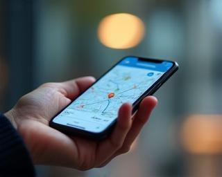 Mobile phone tracking a parcel in app